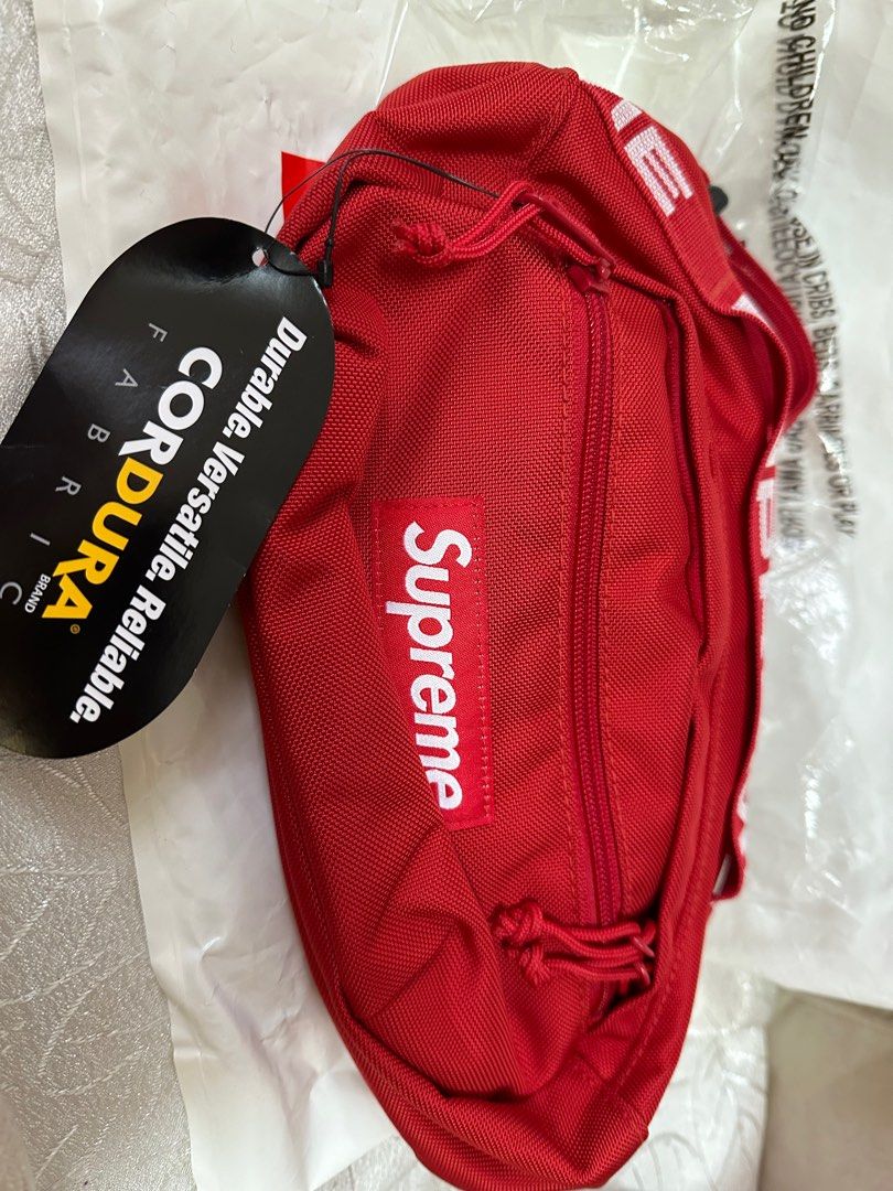 100% 全新2018年Supreme 18SS 44th waist bag 紅色腰包側背包斜拷包