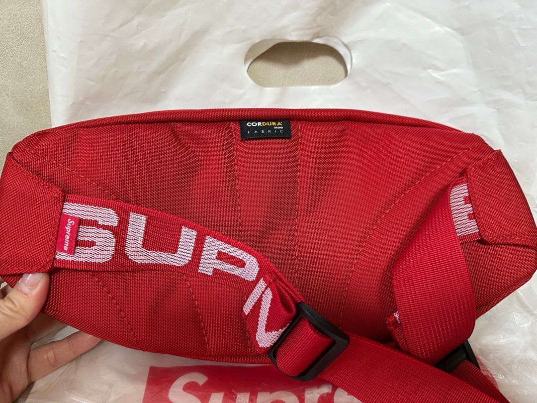100% 全新2018年Supreme 18SS 44th waist bag 紅色腰包側背包斜拷包