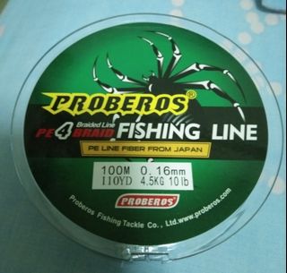 PROBEROS Braided Fishing Line ×4 Braided PE Line 300M 6LB 8LB 10LB