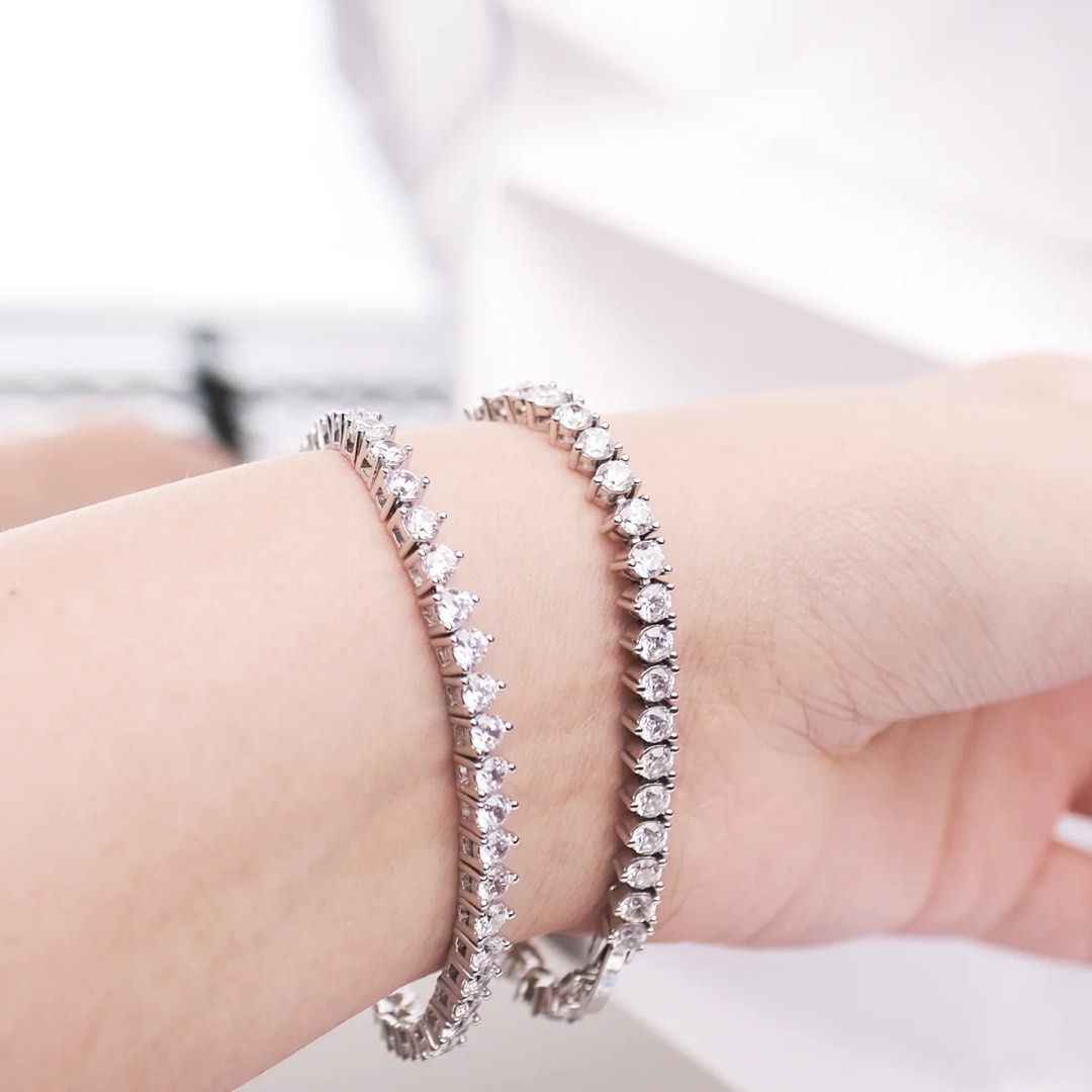 18 Karat Gold Plated Tennis Bracelet