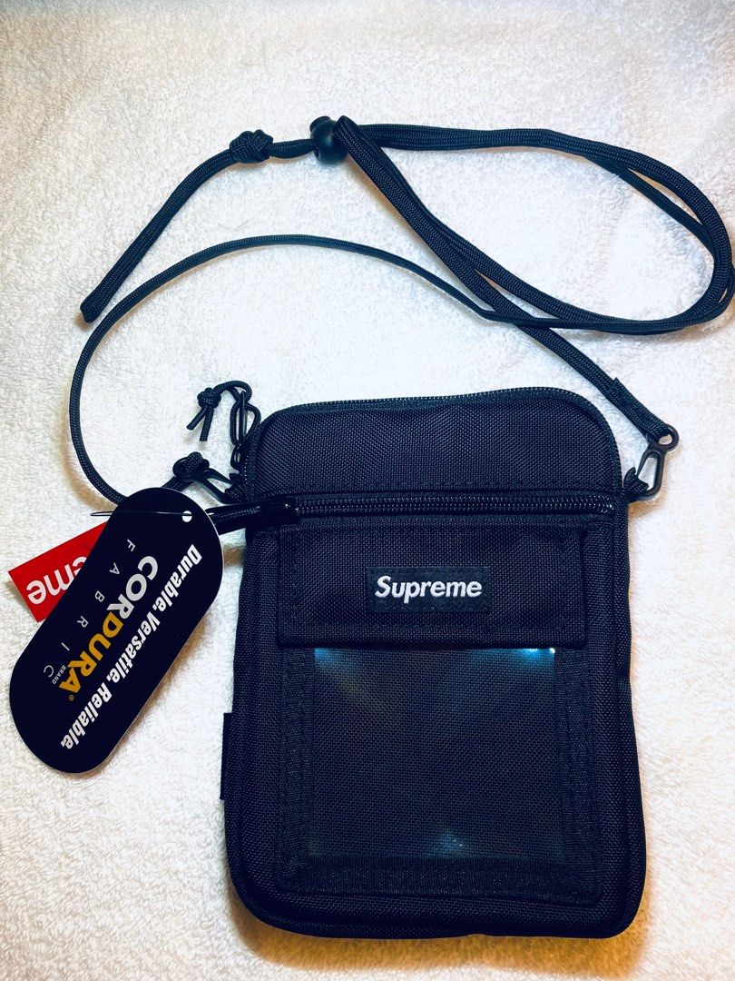 19ss 黑色supreme utility pouch bag 袋包black ss19, 名牌, 手袋及銀