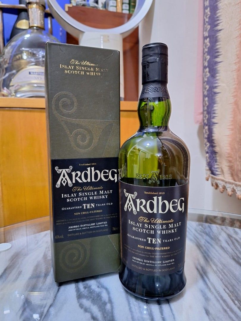 2009 ⭐ Ardbeg Ten 10 yo Single Malt Whisky 70cl, 嘢食& 嘢飲, 酒精飲料- Carousell