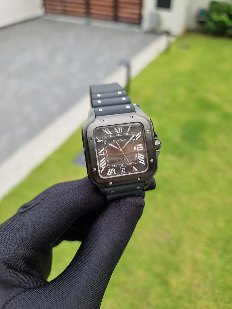 All black outlet cartier watch