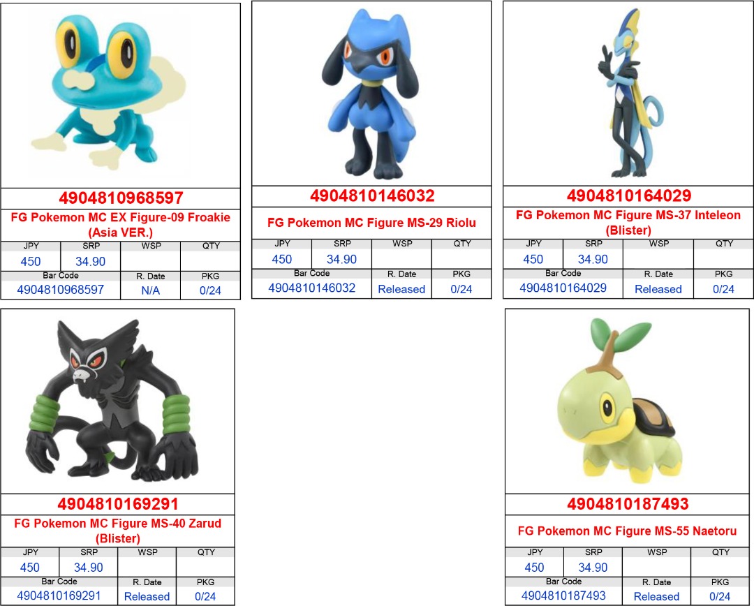 [預訂2407] Takara Tomy Pokemon Monster Collection - MS EX-09 Froakie / MS ...