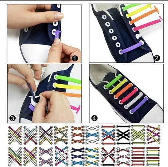 Children's elastic shoe laces top