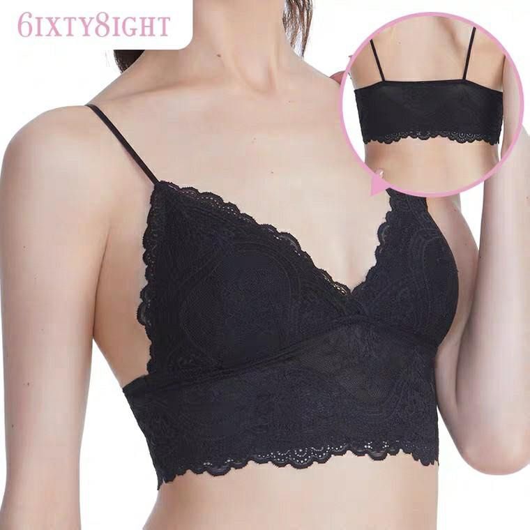 6ixty8ight (Sixty Eight) Black Lace Bralette, Women's Fashion, New