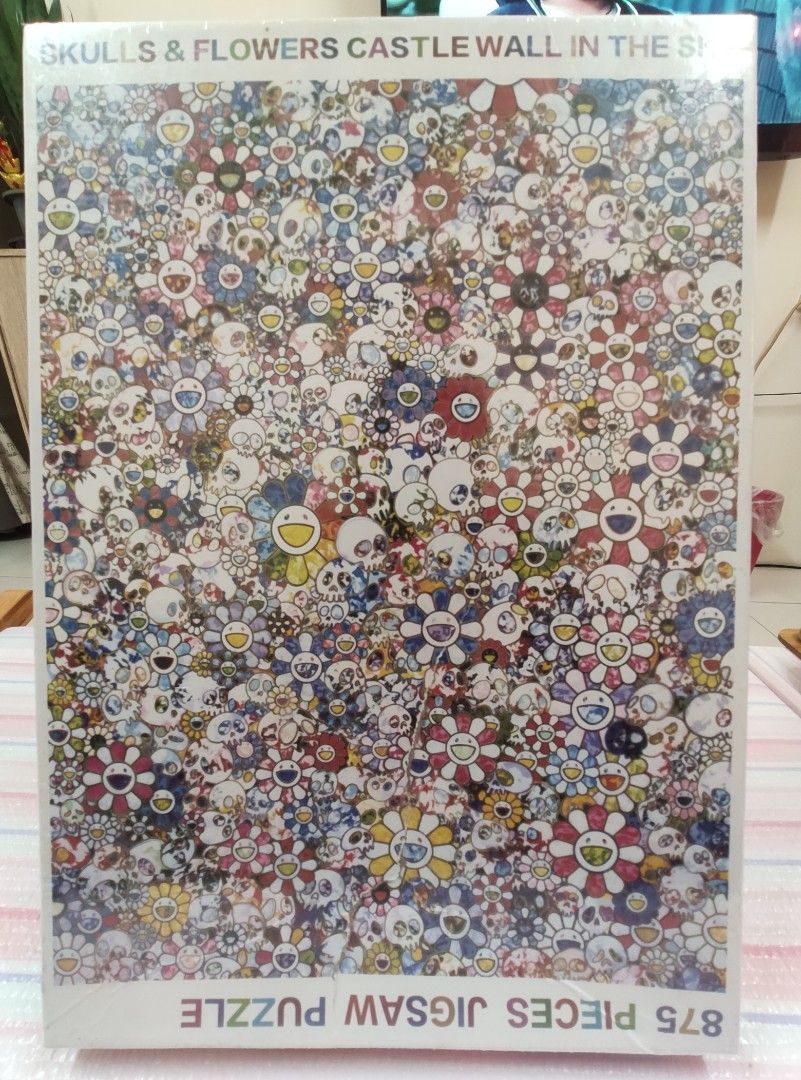 村上 隆 拼圖 村上隆SKULLS FLOWERS BLUE SIGNAL u0026 Takashi