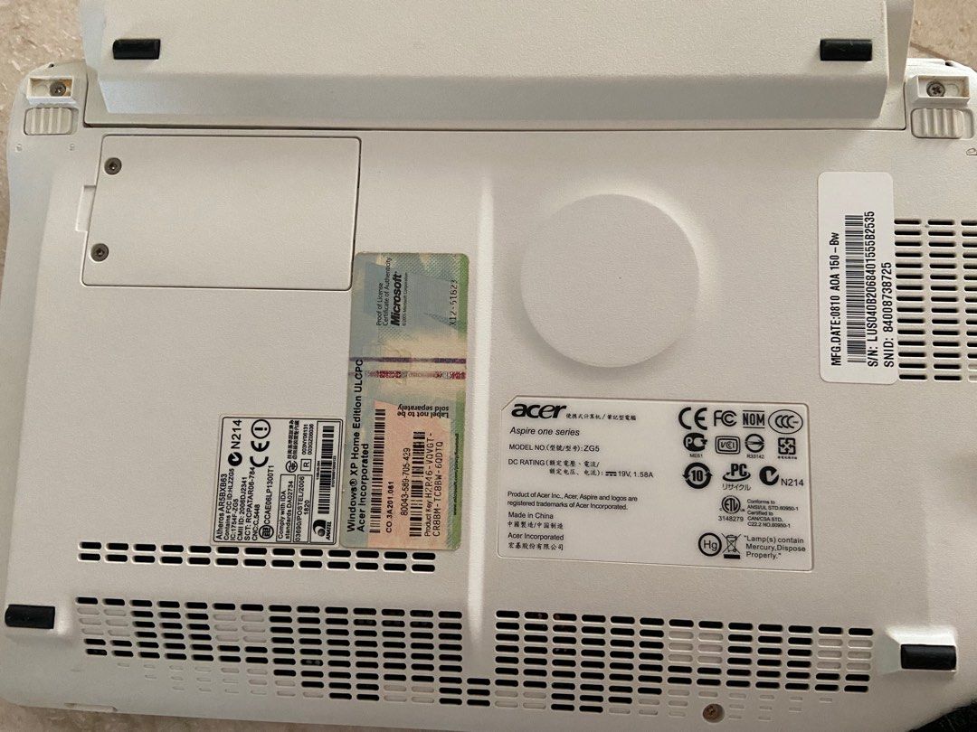 Acer Aspire One ZG5, Computers & Tech, Laptops & Notebooks on Carousell