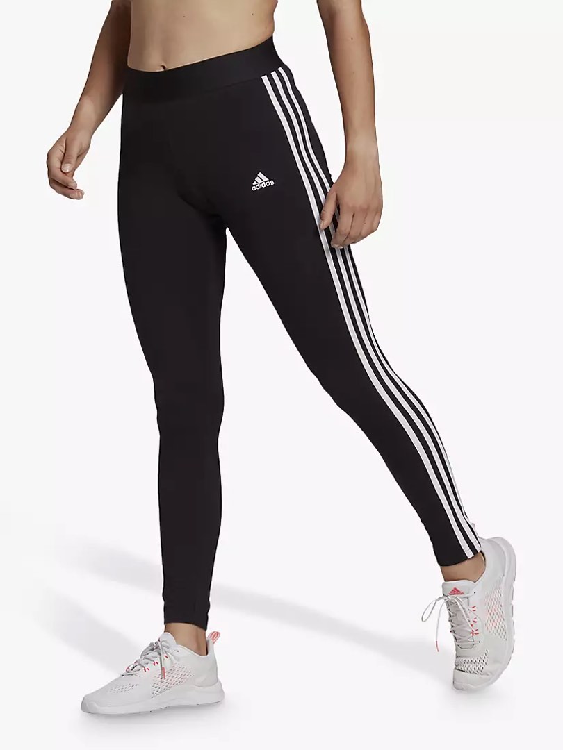 Adidas cotton 3 striped leggings Women s Fashion Activewear on
