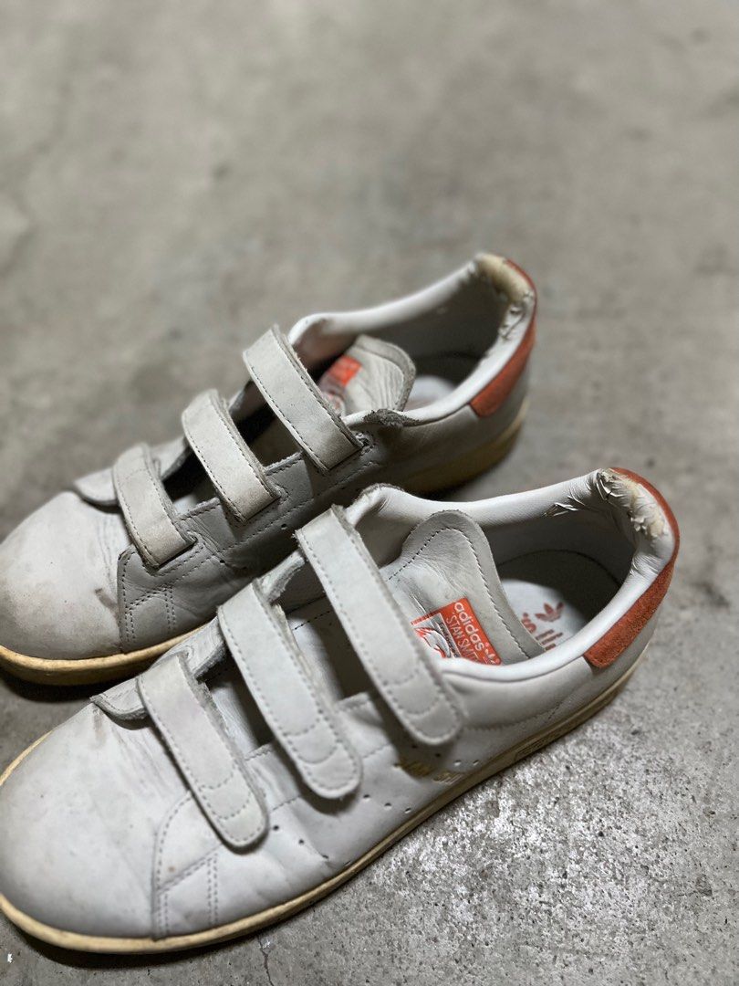Adidas Stan Smith Orange Suede Velcro