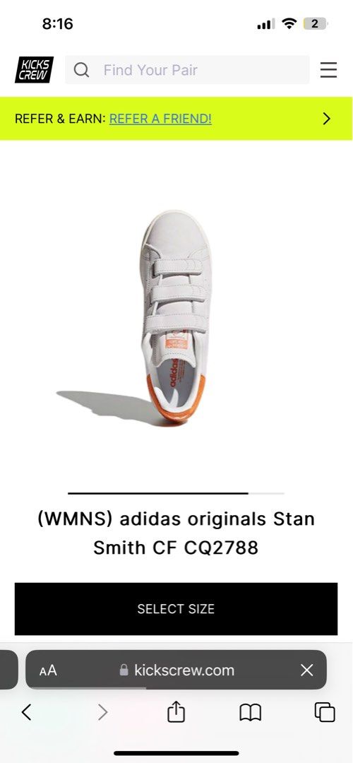Adidas Stan Smith Orange Suede Velcro Men s Fashion Footwear