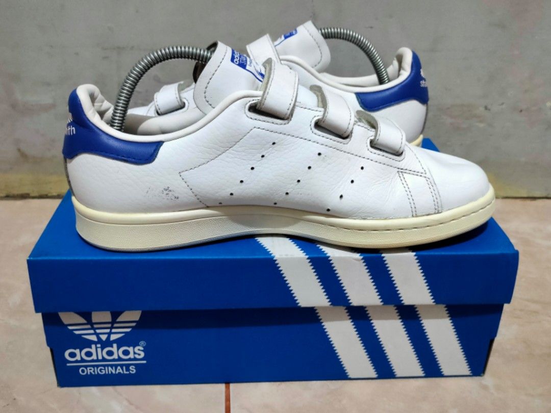 Adidas stan best sale smith velcro blue