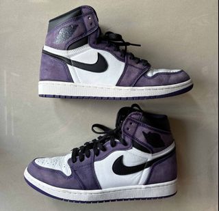 500+ affordable air jordan 1 retro high og court purple For Sale, Sneakers