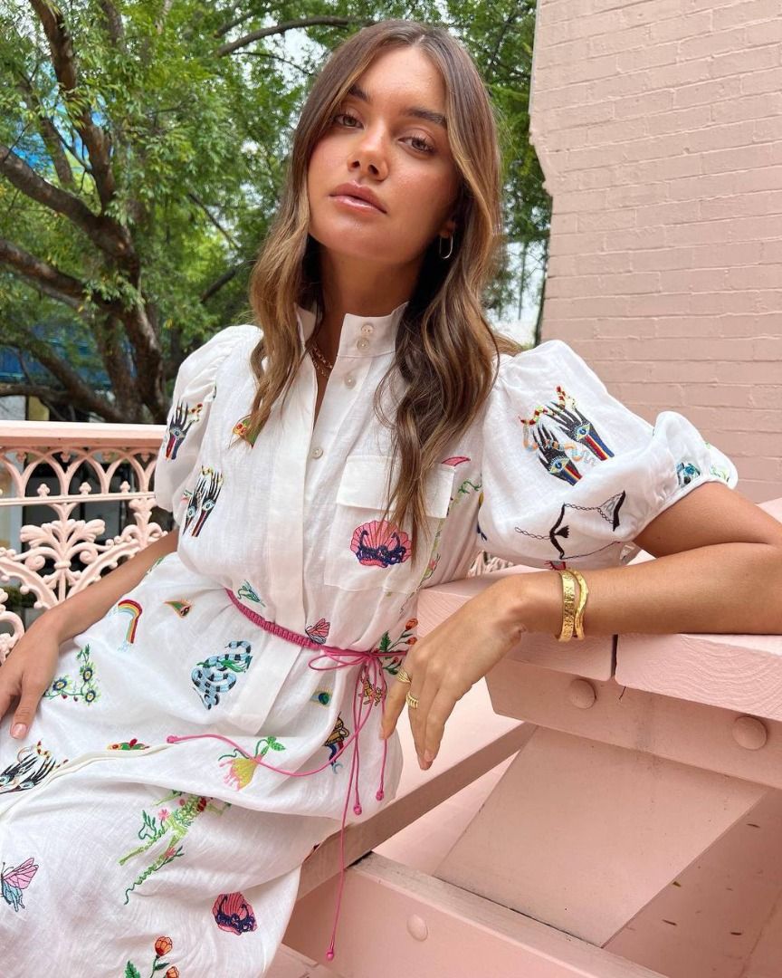 Alemais Atticus Embroidered Shirtdress | Linen Midi Dress, Women's Fashion,  Dresses & Sets, Dresses on Carousell