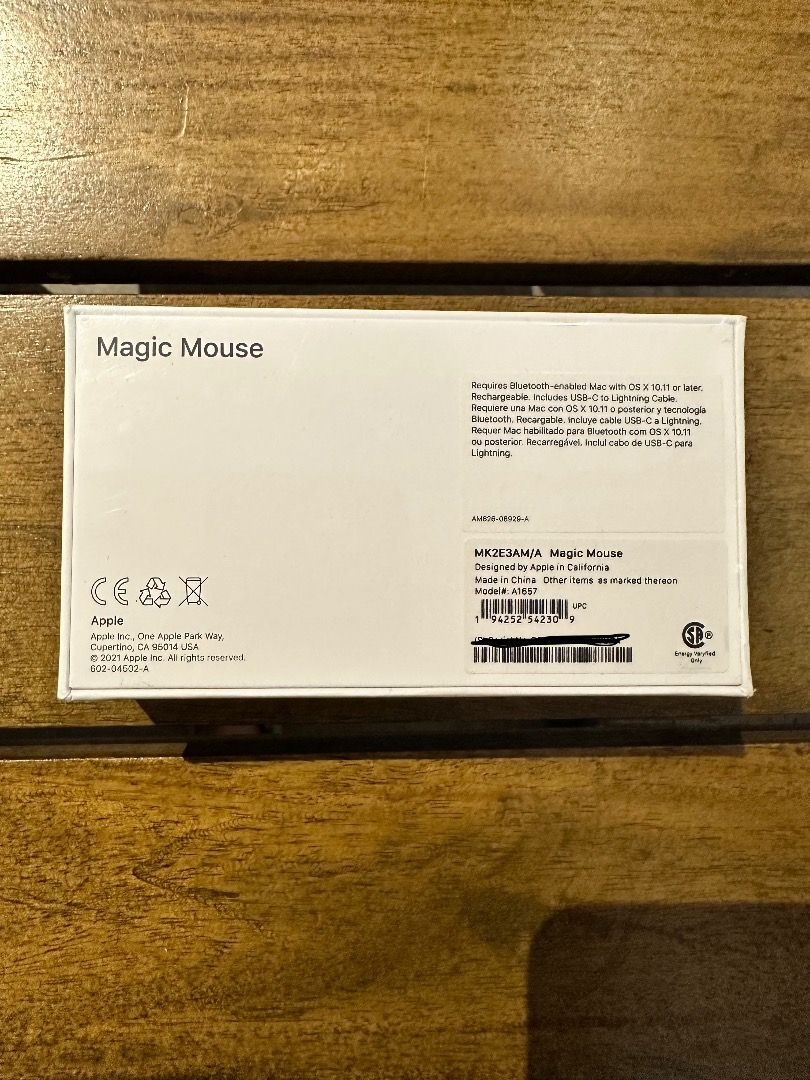 Apple Magic Mouse (Sealed) (Category: Mouse & Mousepads) located in Pasig City. Submitted by trust_dailyph (Listing ID 1281243949, Image 2). Description: Brand new and sealed Authentic Apple Product (guaranteed) White multi touch surface In the box: Magic Mouse USB-C to Lightning Cable RFS: Need Funds; got this as a pasalubong Location: Pasig MOD: LalaMove, LBC branch pick up MOP: GCash, BPI NO COD.