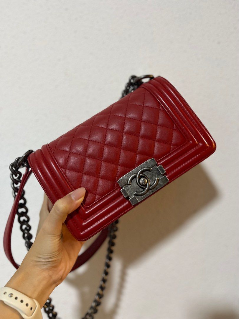 AUTHENTIC CHANEL BOY SMALL Luxury Bags Wallets on Carousell