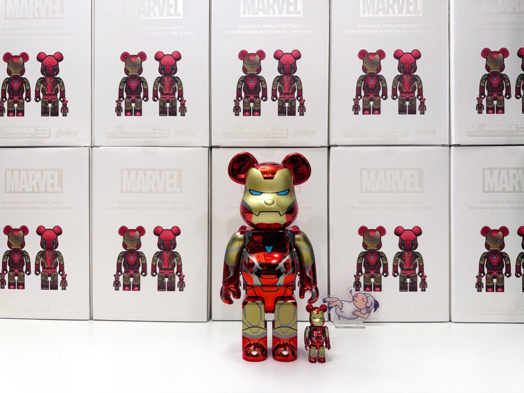 激安正規品 MAN IRON BE@RBRICK アメコミ MARK85 Ver. CHROME アメコミ 