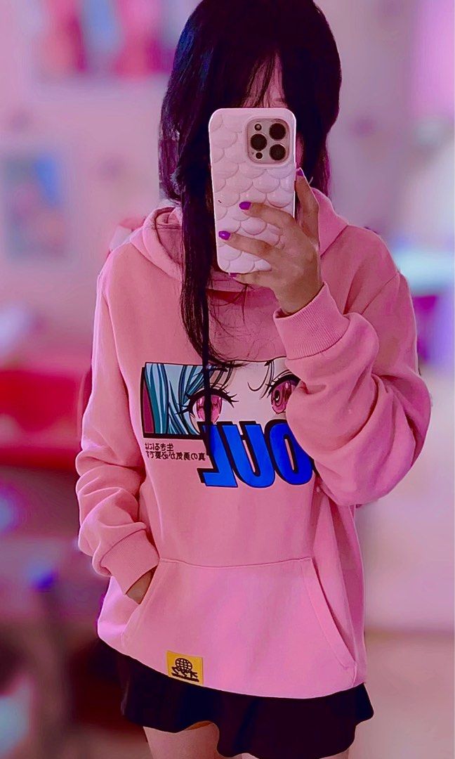 Bershka pink hoodie shop