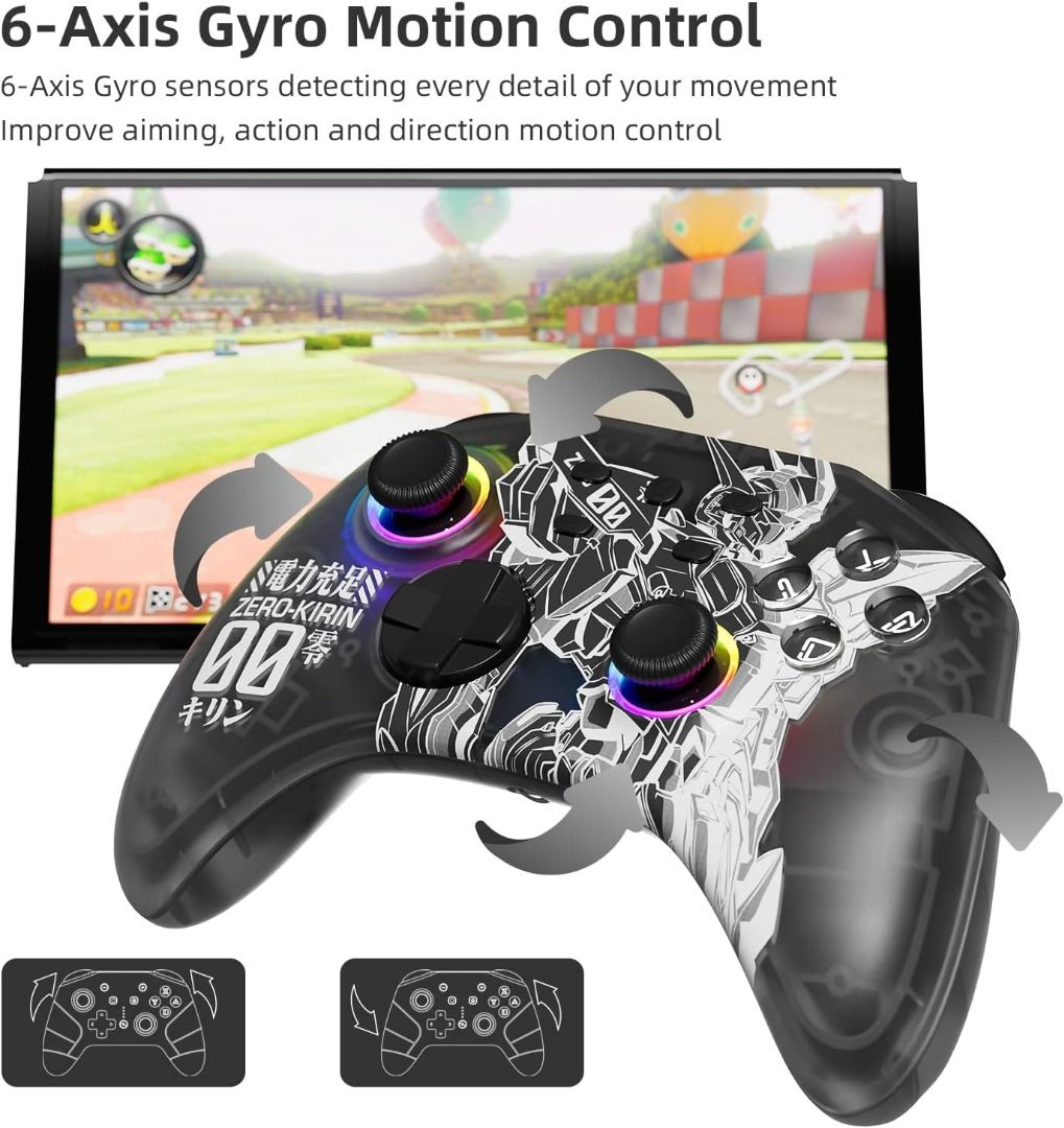 Black Wireless Bluetooth Pro Controller Compatible with iOS/Android ...