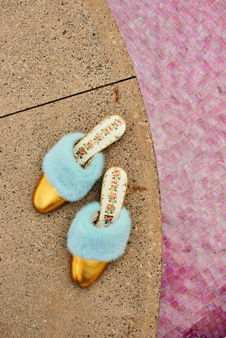 Gucci shop fur slide