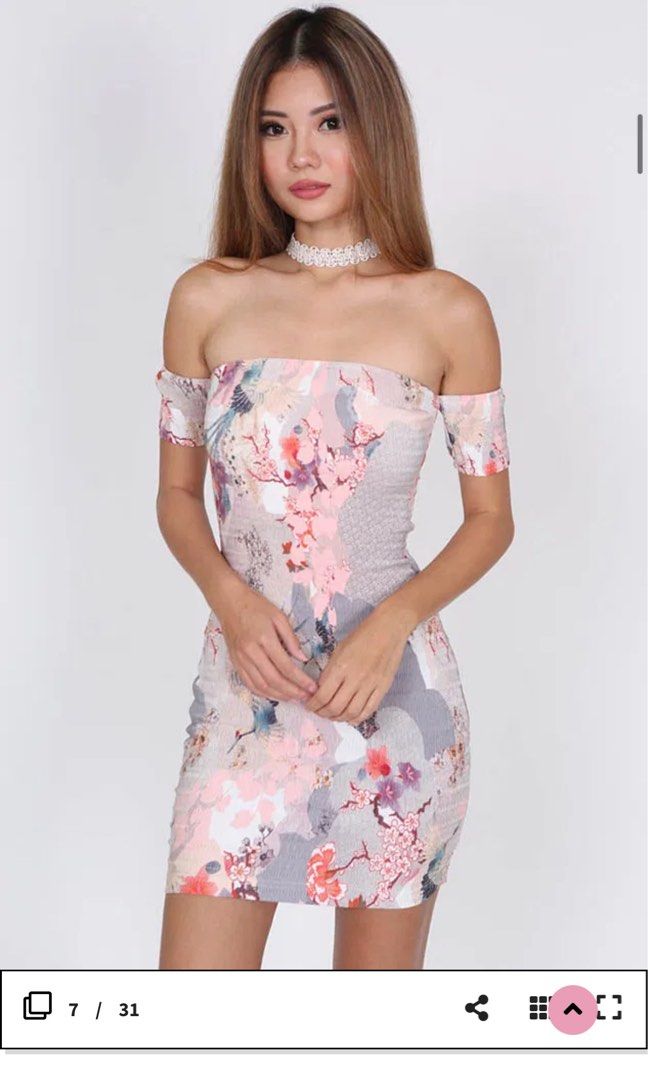 Oriental hotsell bodycon dress