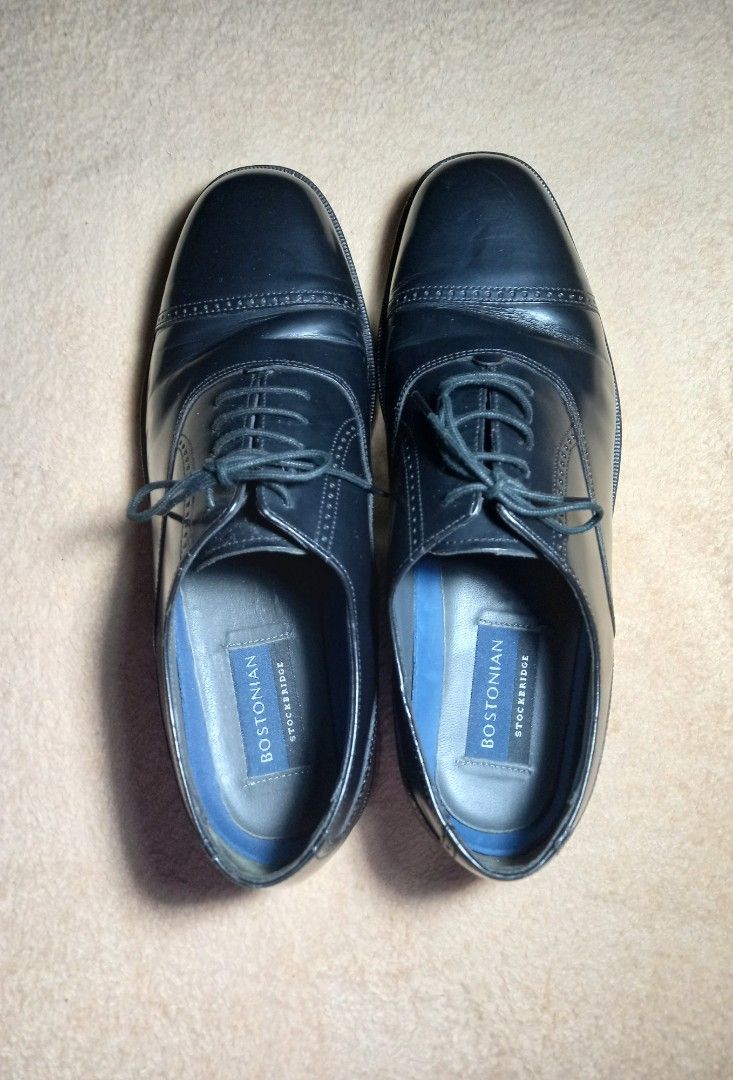 BOSTONIAN STOCKRIDGE Men s Lace Up Dress Shoes Size 9D 27 cms Cap