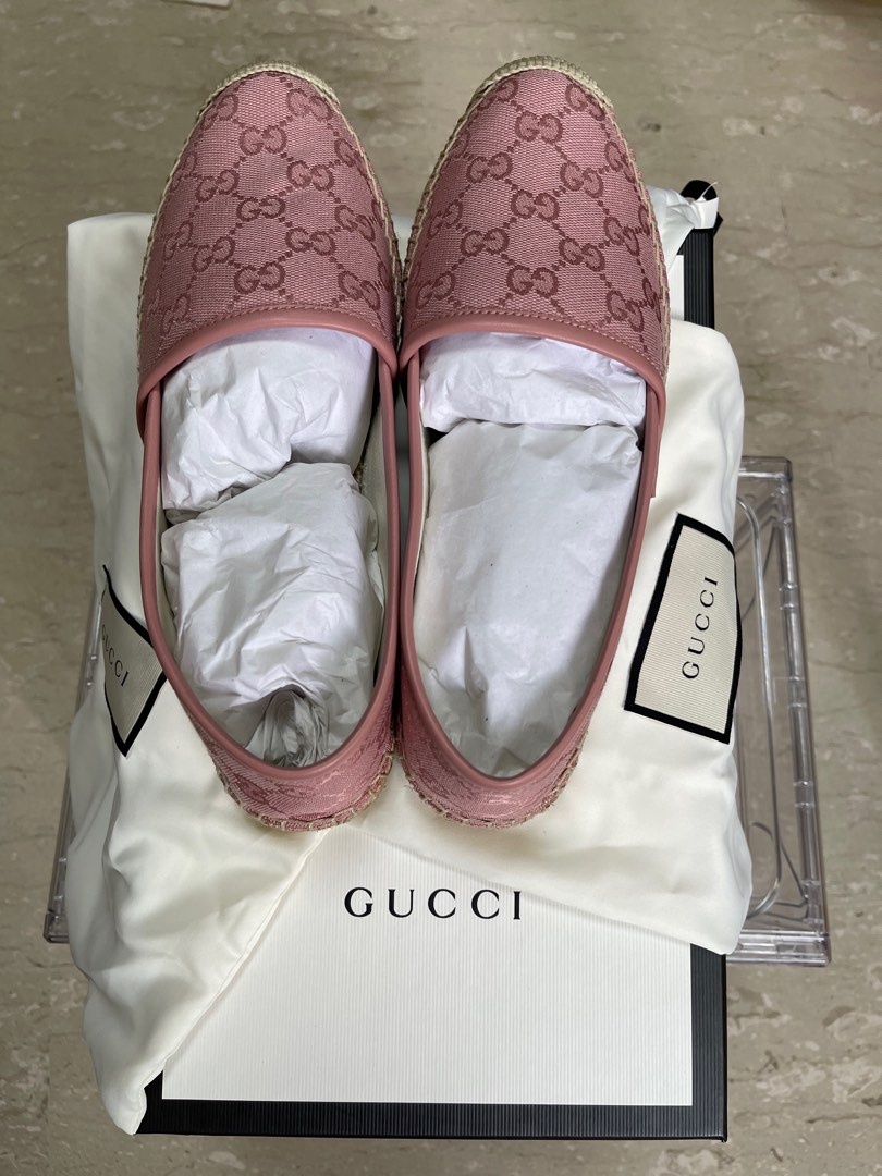 Gucci espadrilles pink discount