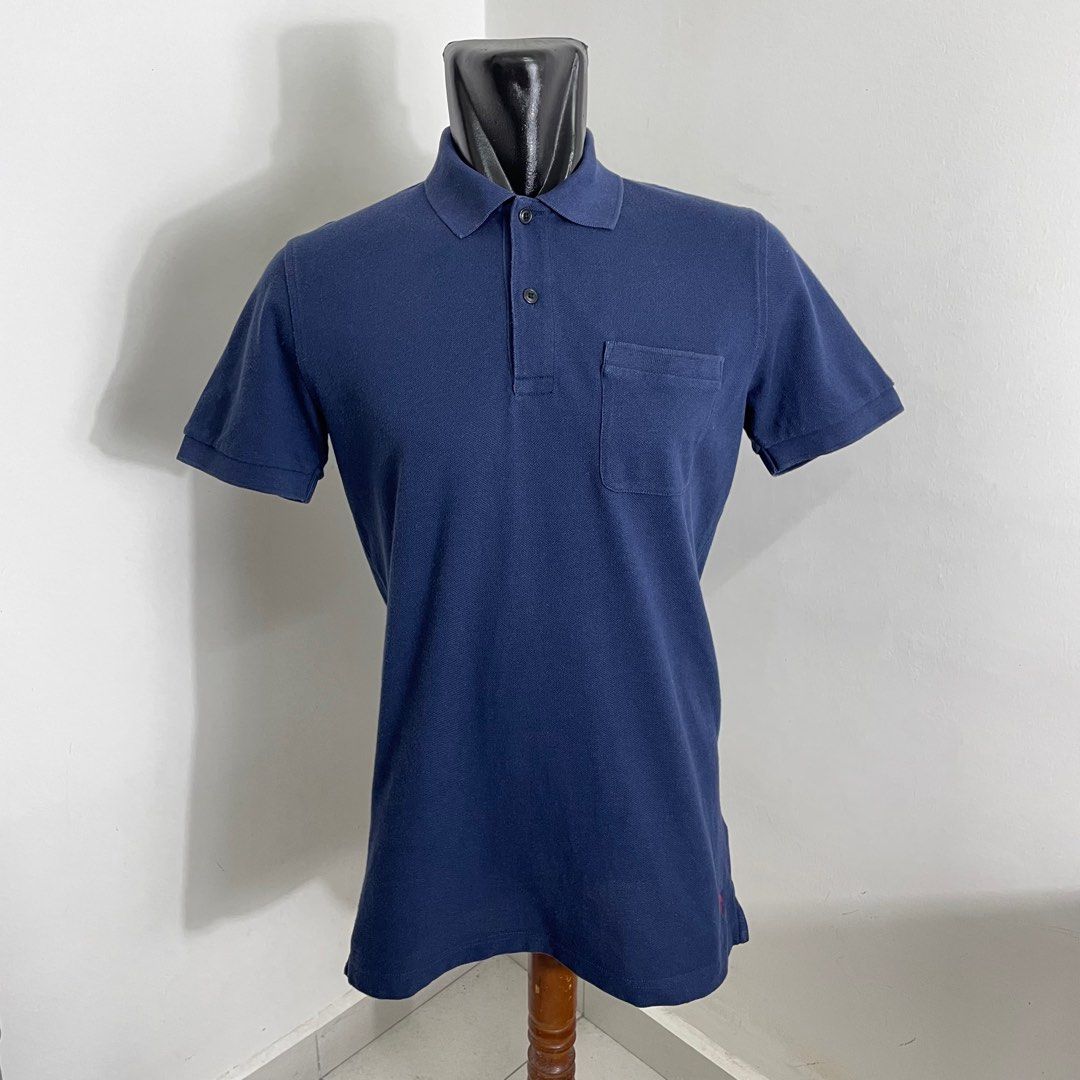 SALE S BROOKS BROTHERS POLO SHIRT SHORT SLEEVE BLUE