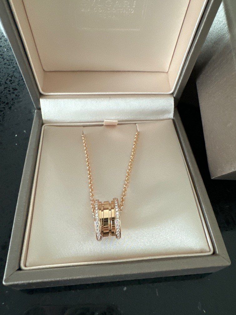 Bvlgari b zero1 necklace cheap rose gold