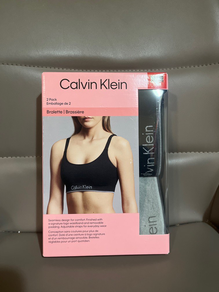 Calvin Klein CK sport bra 運動內衣灰色, 女裝, 運動服裝- Carousell