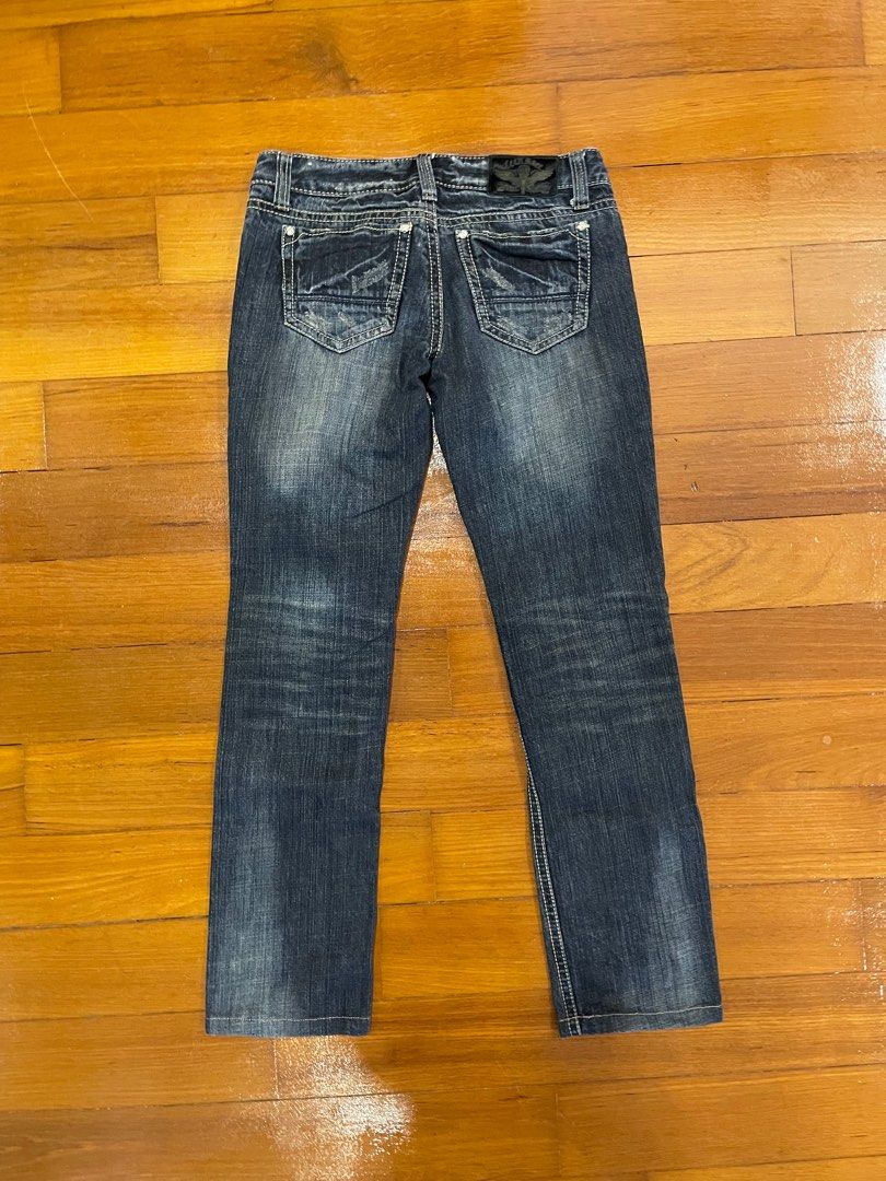 Cecil Mcbee Low Waist Dark Wash Denim Jeans Y2k Vintage thrift