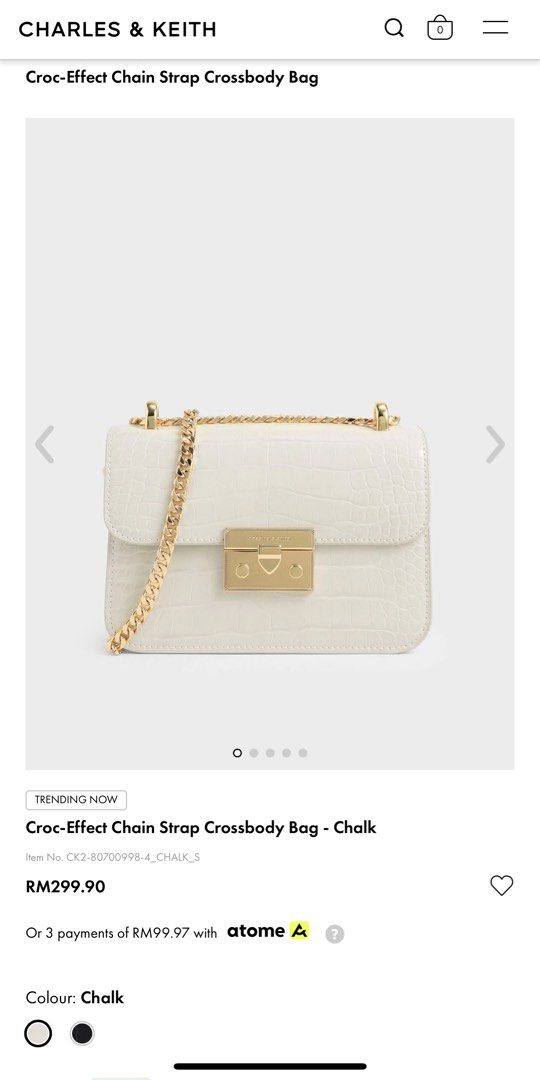 Charles and keith croc effect online clutch