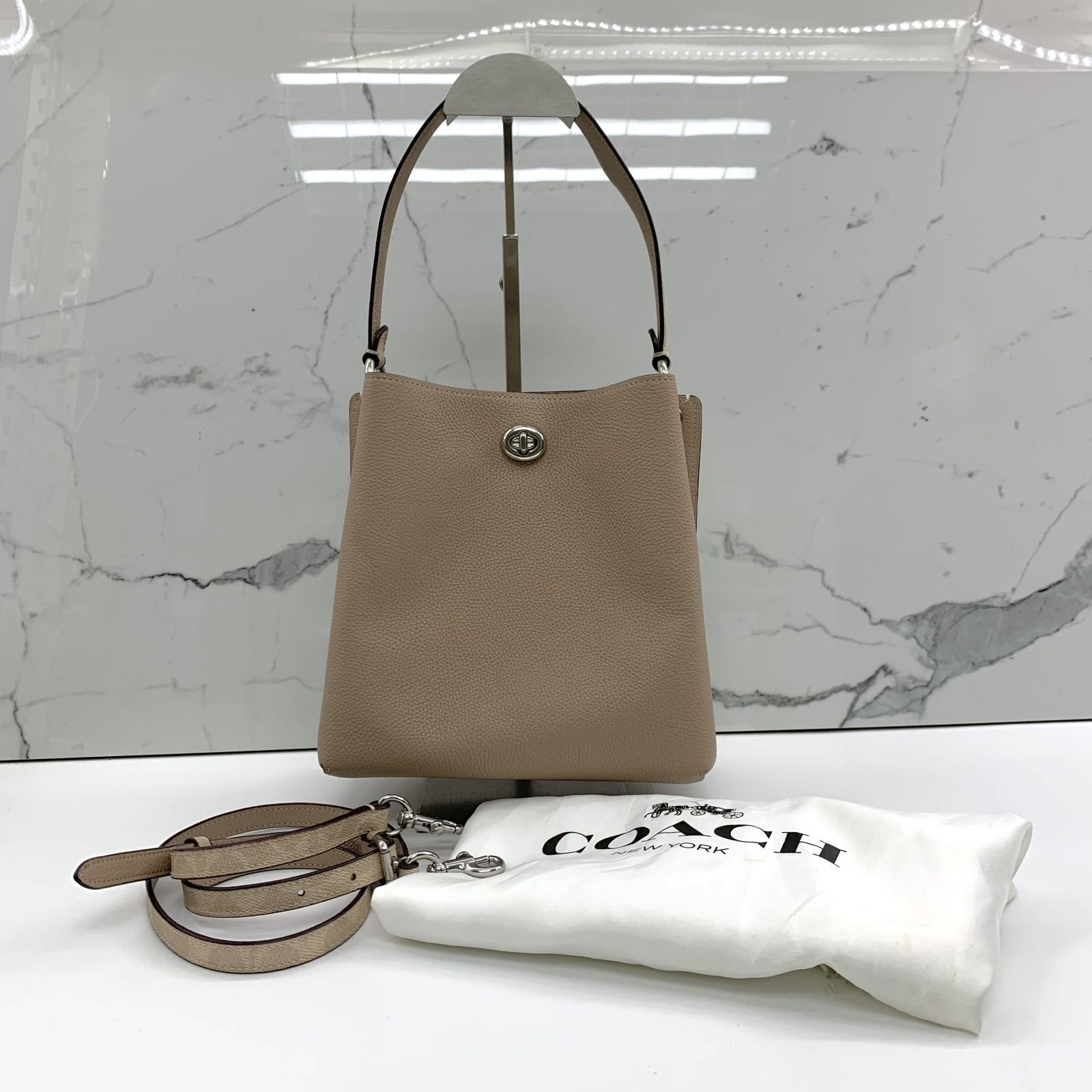 COACH 89101 BEIGE CHARLiE BUCKET 2WAY SHOULDER BAG 247000657 KM Luxury Bags Wallets on Carousell
