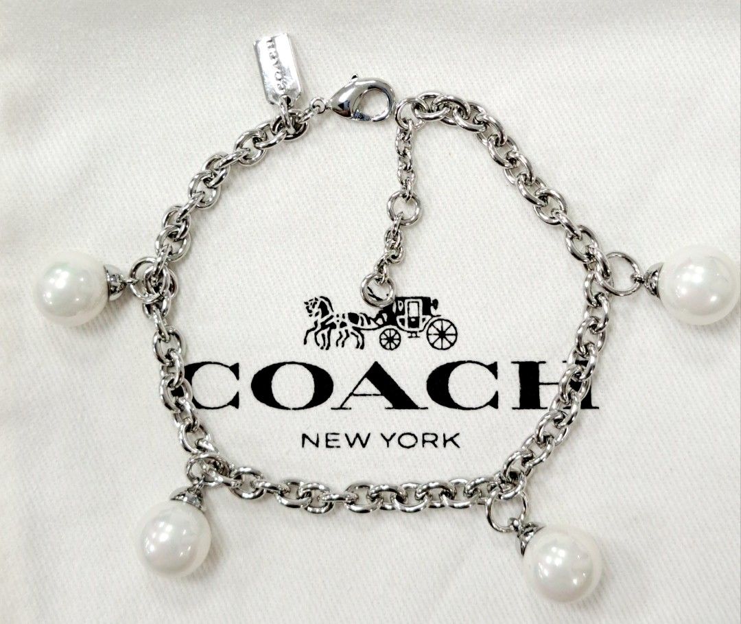 Coach New York s Pearls Silver Bracelet collectible fine Jewellery