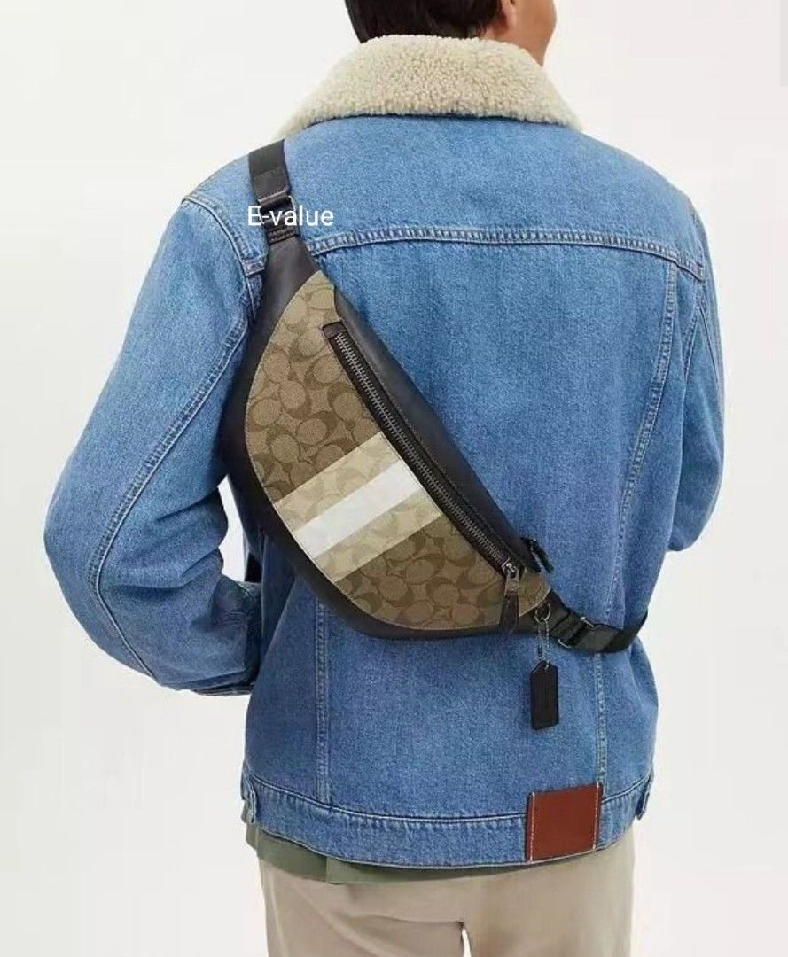 Warren belt bag store in rainbow signature canvas