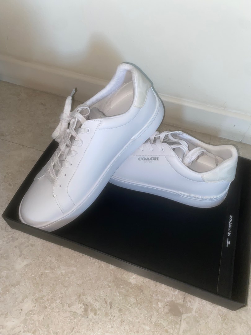 COACH White Leather Men Sneakers Men s Fashion Footwear Sneakers on Carousell