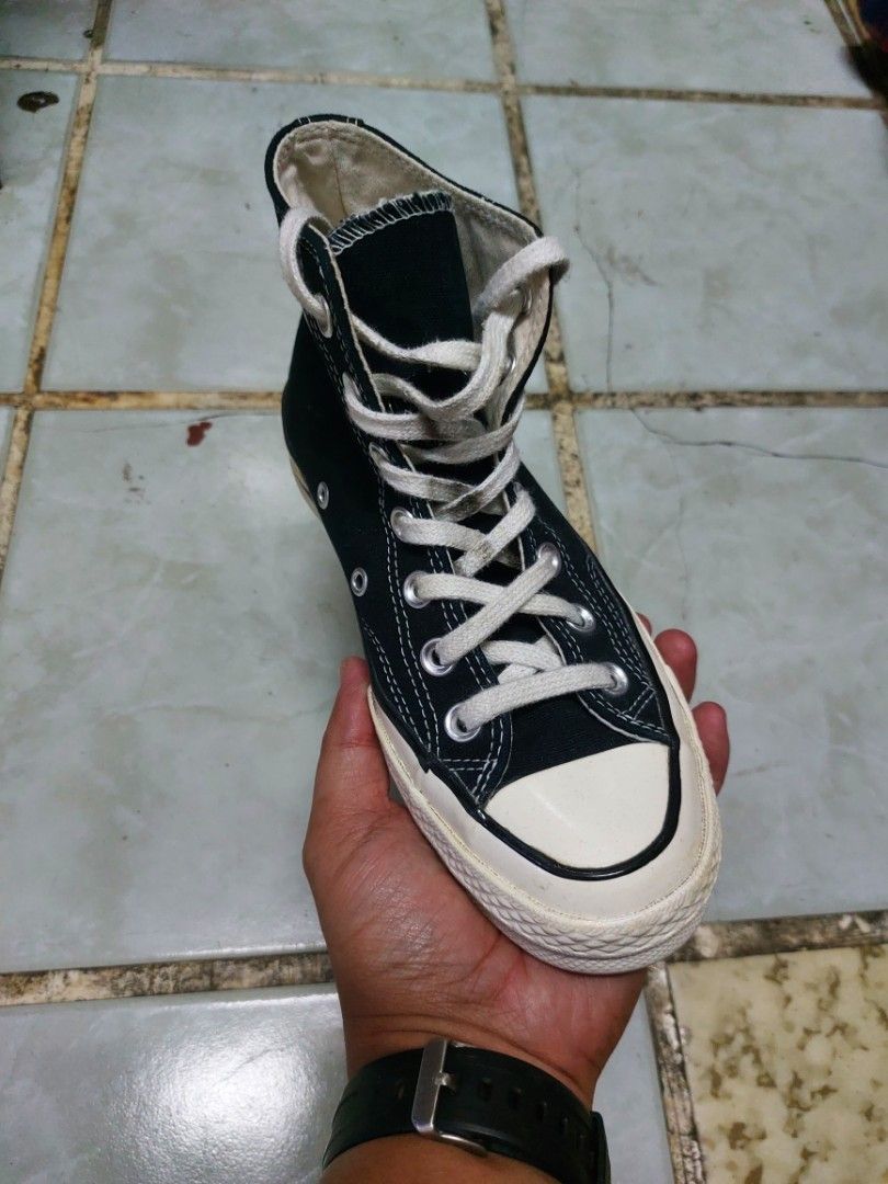 Converse Chuck 70 Vuntage Canvas Hi High Top in Black 22.5 cm