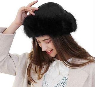 DAYNE VTG Vintage Russian Ushanka Faux Fur Beaver Mink Hat