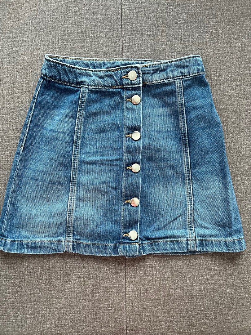 H&m button top up skirt