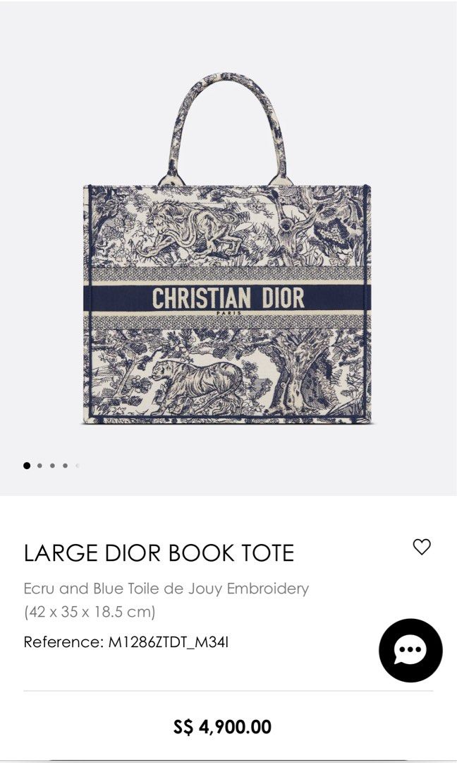 Dior tote bag discount large