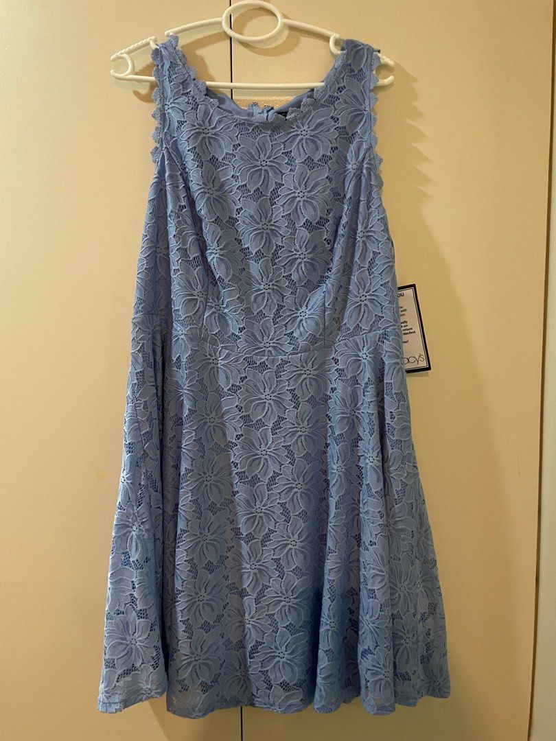 Macys dusty cheap blue dress