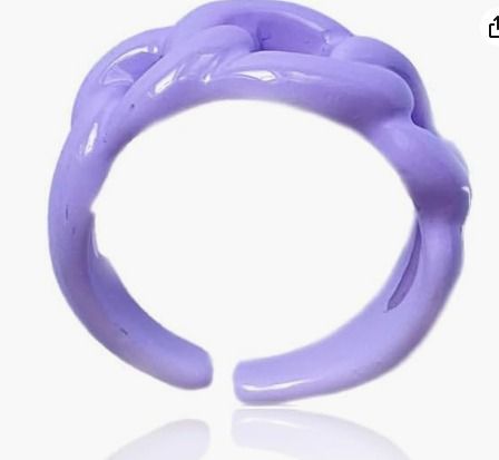 Enamel Ring Purple Plaited Hair Ring Cute and Unique Design