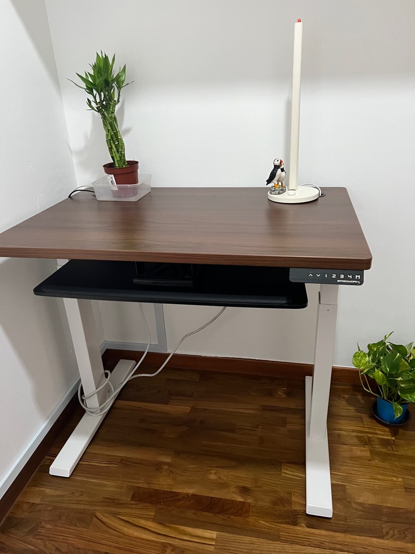 Ergoworks electric height adjustable compact rectangular desk
