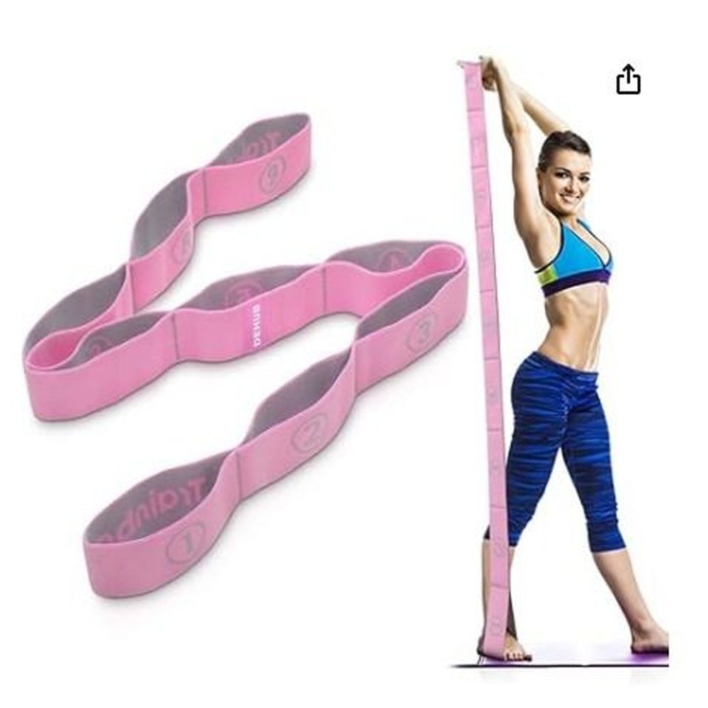 Yoga Stretching Strap，Exercise and Leg Lift Straps，Leg and Calf Stretcher  Strap with Adjustable loops, Fascia Stretcher For Physical Therapy, Plantar