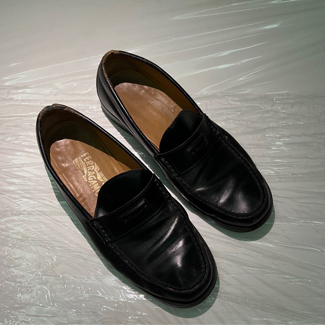 Mens leather shop loafer dress shoes