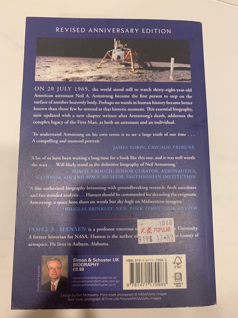 First Man The Life of Neil Armstrong, Hobbies & Toys, Books