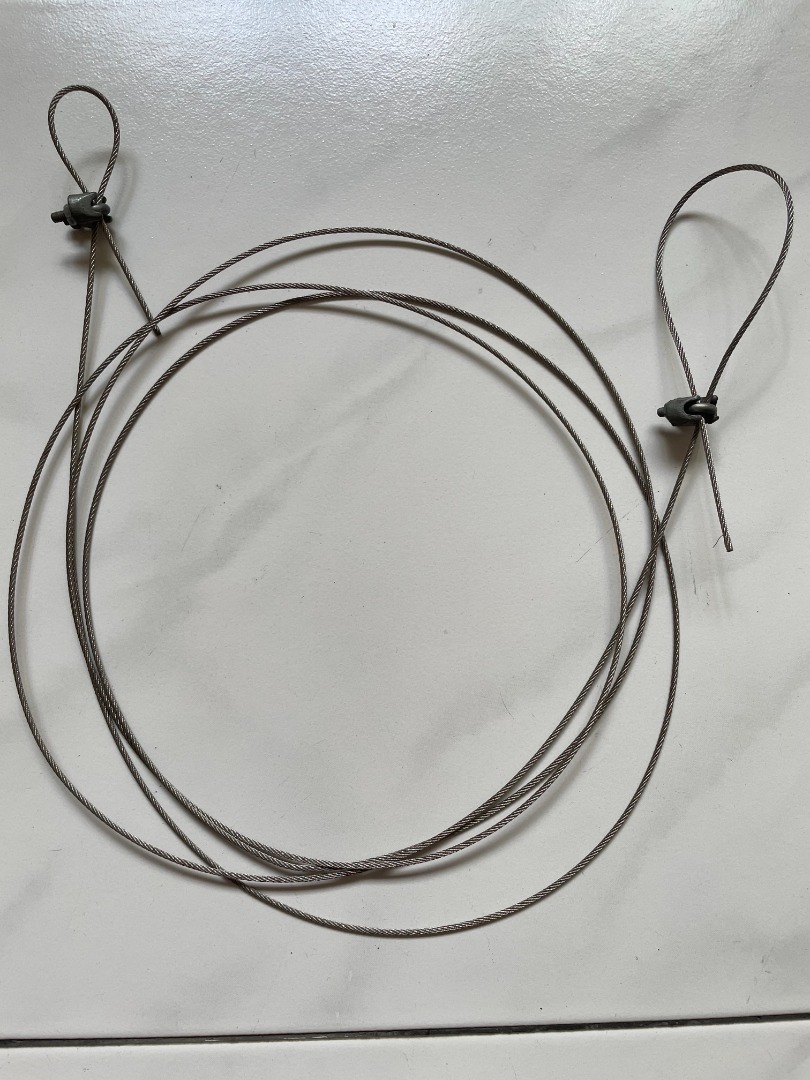 Flexible Steel Strand Wire Rope with U-bolt, Furniture & Home Living ...