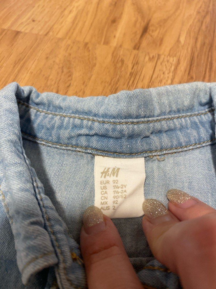 FREE DELIVERY H M kids unisex denim shirt Babies Kids Babies