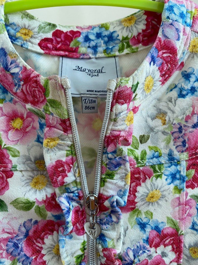 Girls top floral jacket
