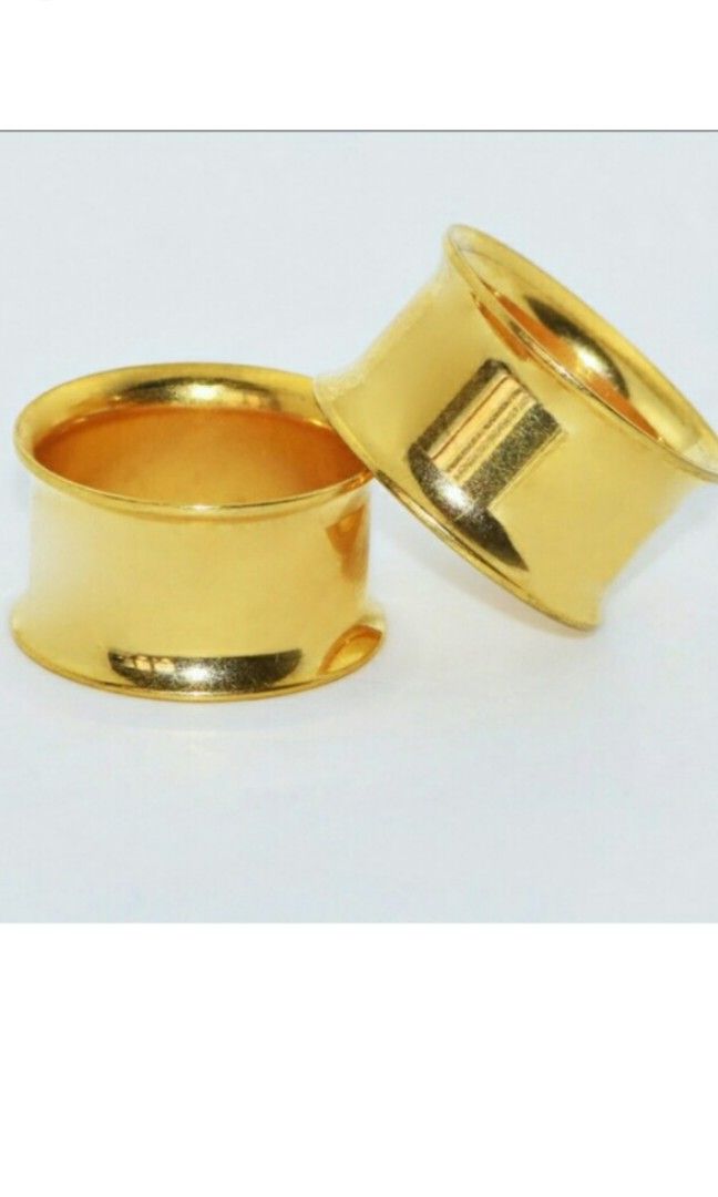 Gold 18K earplugs Luxury Accessories on Carousell